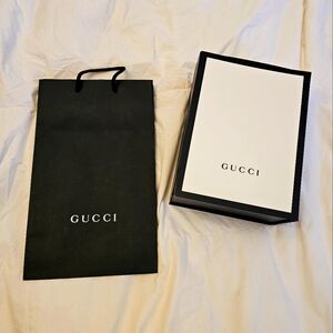 AUTHENTIC Gucci Black Gift Bag and Box Set